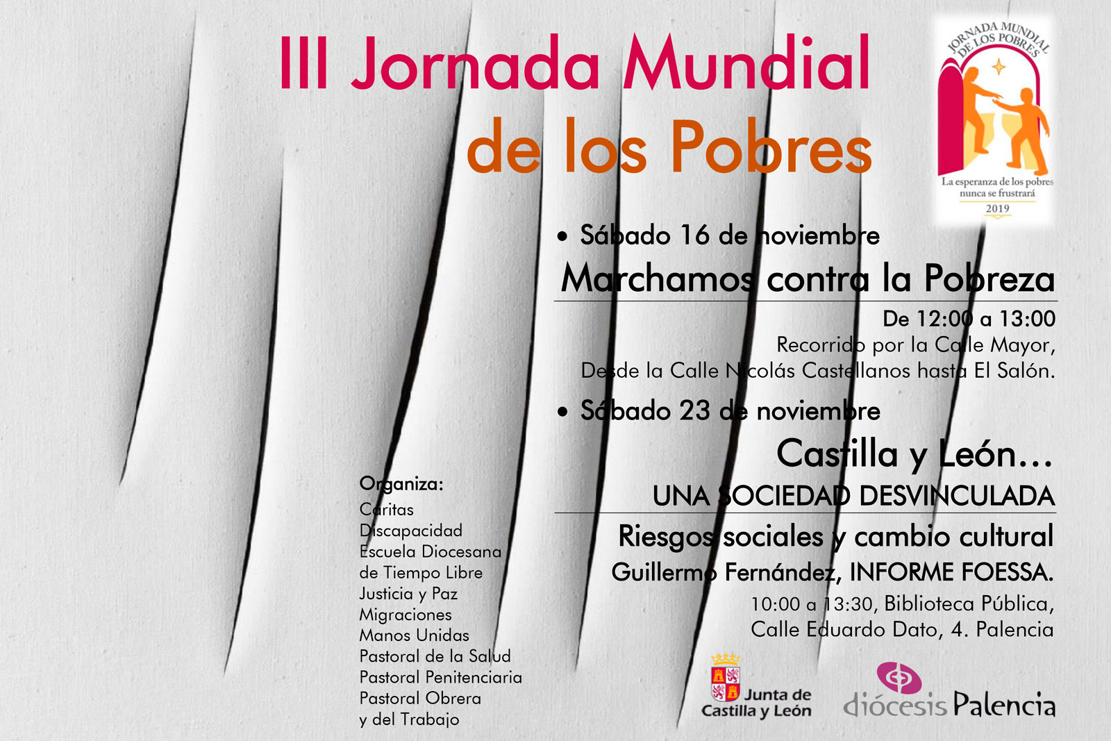 Jornada Mundial de los Pobres: actos en la diócesis