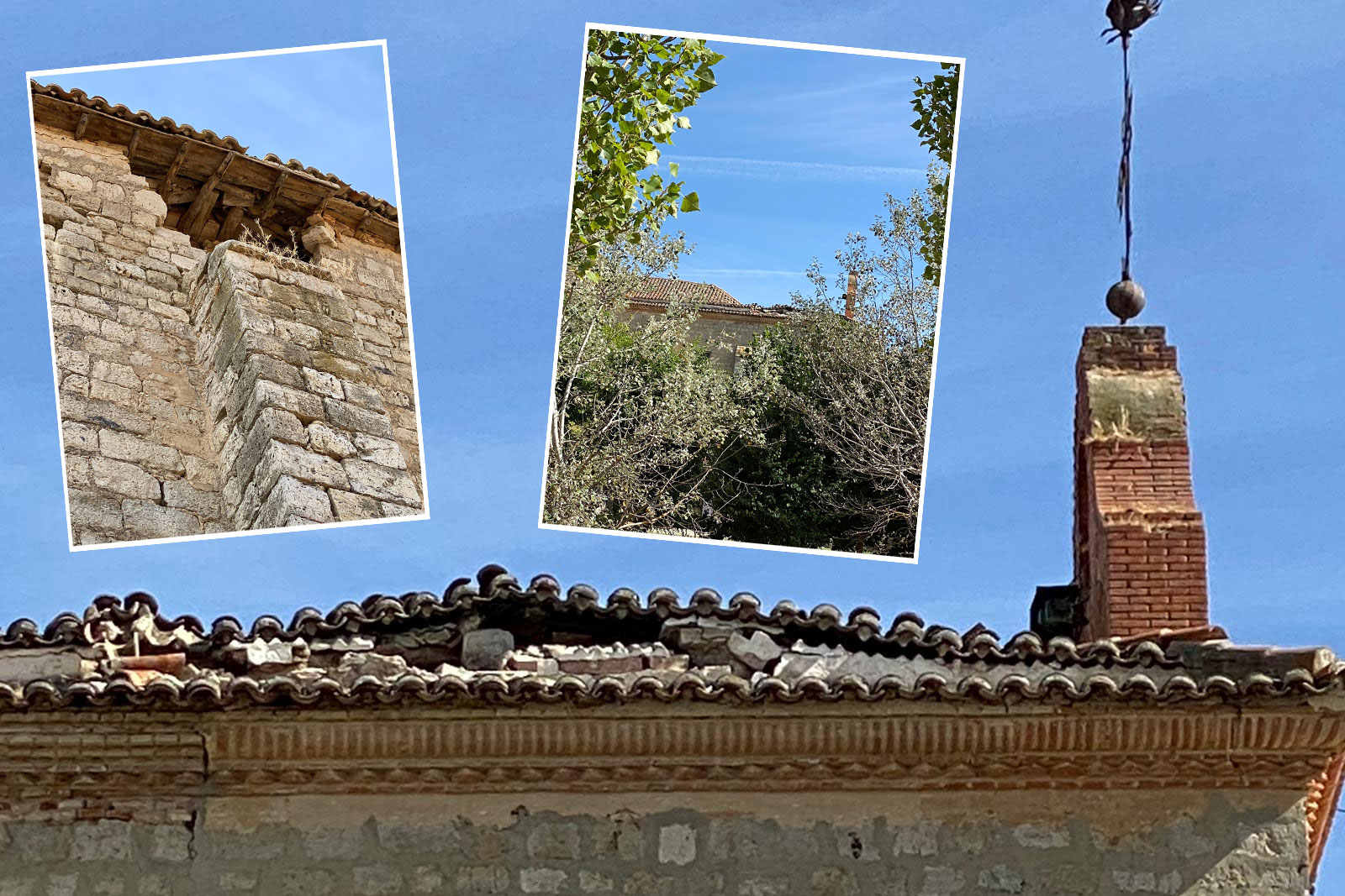 Hundimiento en la cubierta del templo del Monasterio de Nuestra Señora de Alconada