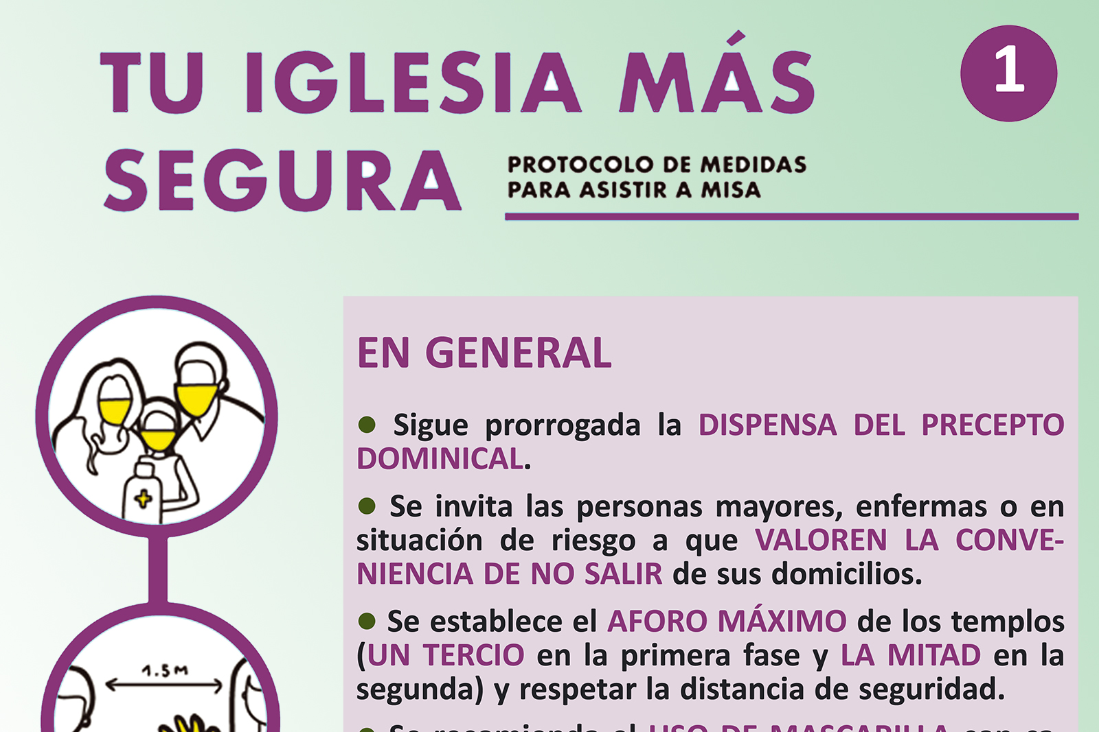 Diócesis de Palencia - Información importante para retomar las  celebraciones en la Iglesia con seguridad