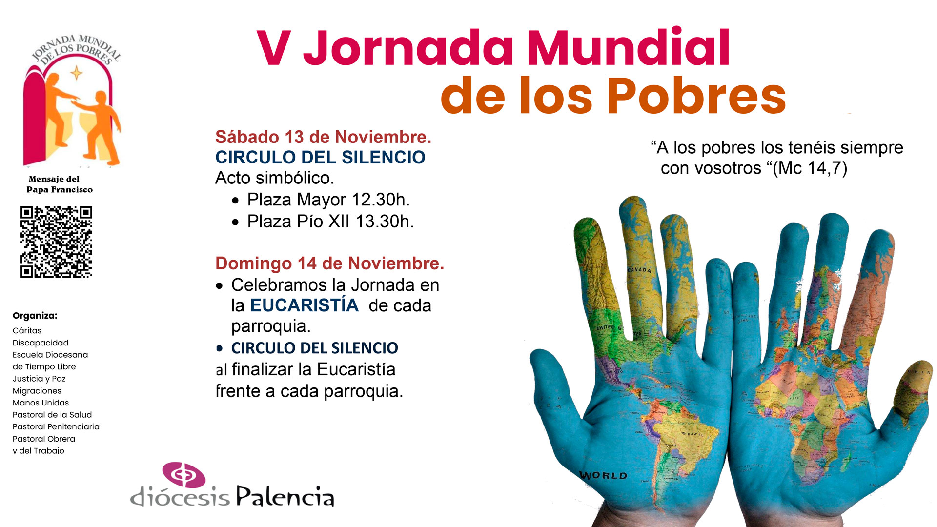 «A los pobres les tenéis siempre con vosotros». V Jornada Mundial de los Pobres