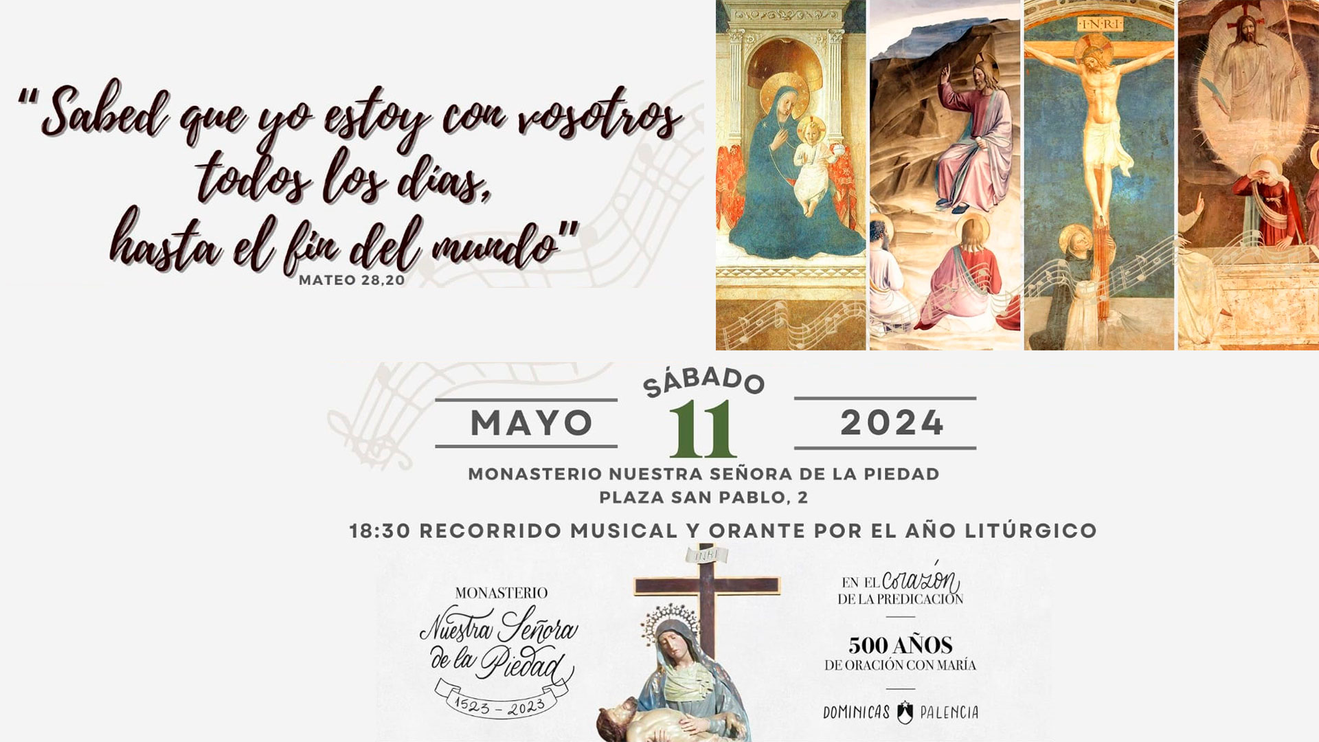 Oratorio “Recorrido Musical y Orante por el Año Litúrgico” en las Dominicas