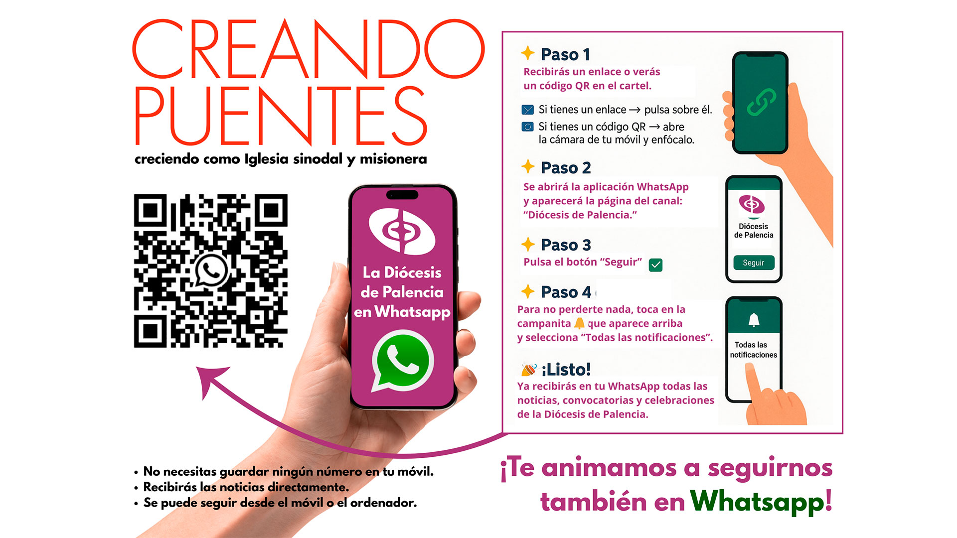 La Diócesis de Palencia en WhatsApp